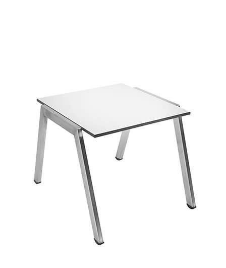 Столик металлический приставной Zen Side Table белый 625х500х440 мм