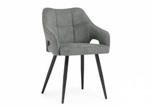 Стул на металлокаркасе Hera dark gray / black