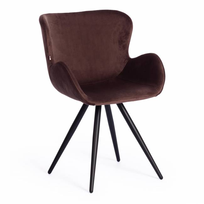 Кресло BOEING ( mod. 9120) / 1 шт. в упаковке коричневый (HLR19)/черный металл/вельвет