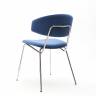 Дизайнерский стул FIT синий, основание хром Дизайнерский стул FIT синий, основание хром