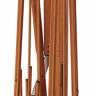 Зонт профессиональный двухкупольный 3.5х7.5 м Galaxia Dual T Timber имитация ироко, серебристо-серый 3500х7500 мм