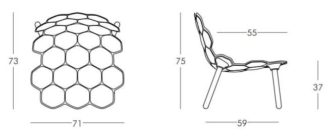 Стул пластиковый Tarta Lacquered 710х730х750 мм