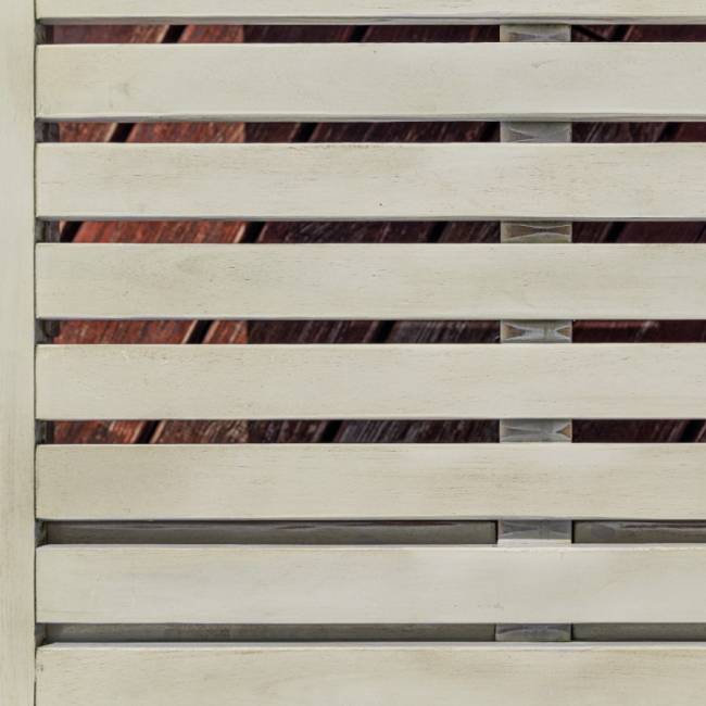 Шезлонг PAOLO на колесиках из акации белого цвета