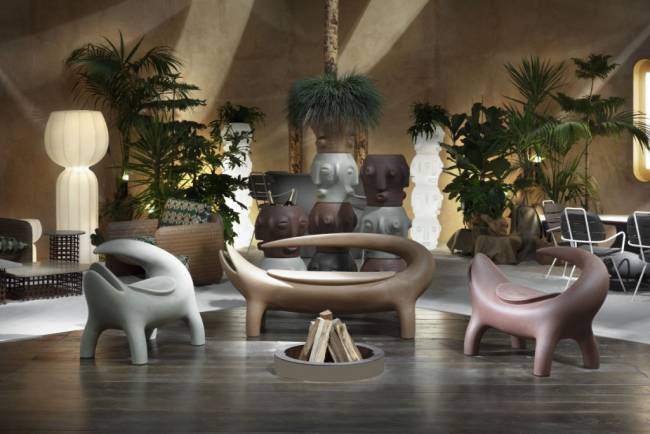 Кашпо пластиковое Threebu Totem Pot 2 Standard 450х450х900 мм