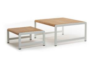 Комплект кофейных столов из алюминия MAYA белый  Joygarden