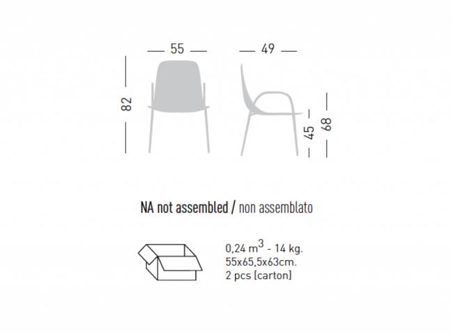 Кресло с обивкой Dress Alhambra TB 550х490х820 мм