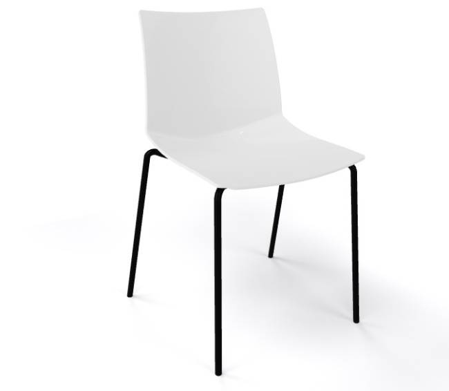 Стул пластиковый Kanvas NA белый 470х500х790 мм Стул пластиковый Kanvas NA белый 470х500х790 мм
