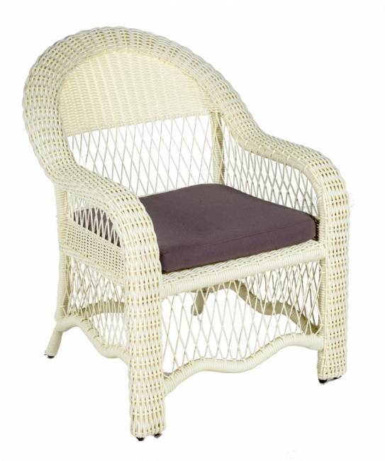 Комплект кофейный из иск. ротанга Sevilla, белый, на 4 персоны