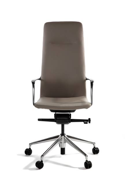 Кресло офисное / Лилль / мокко экокожа/ алюминий крестовина