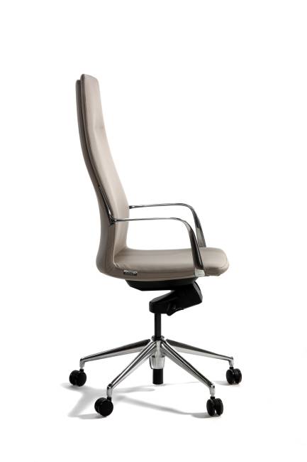 Кресло офисное / Лилль / мокко экокожа/ алюминий крестовина
