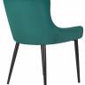Стул обеденный DOBRIN RICHARD, черные матовые ножки, зелёный велюр (V108-64)