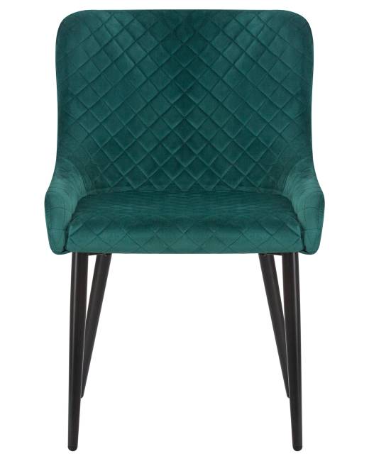 Стул обеденный DOBRIN RICHARD, черные матовые ножки, зелёный велюр (V108-64)