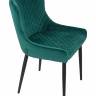 Стул обеденный DOBRIN RICHARD, черные матовые ножки, зелёный велюр (V108-64)