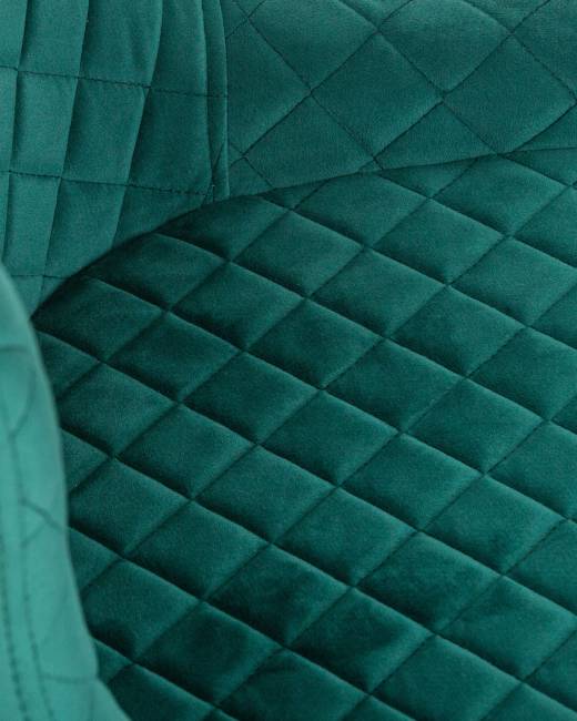 Стул обеденный DOBRIN RICHARD, черные матовые ножки, зелёный велюр (V108-64)