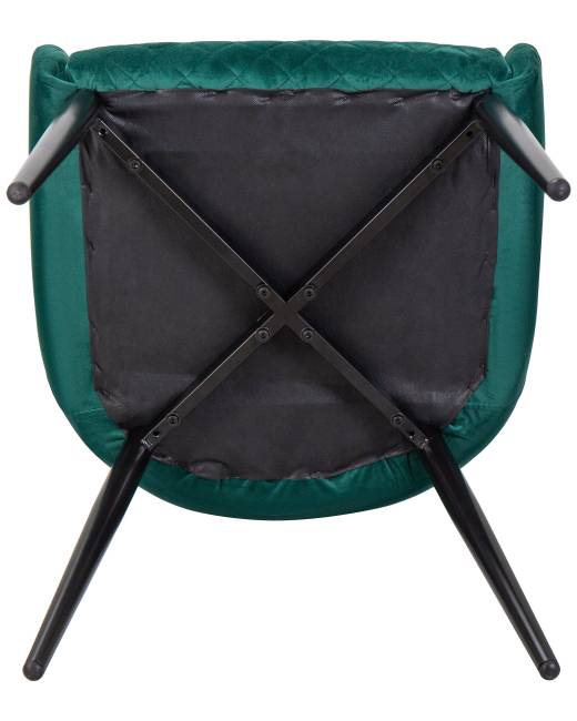 Стул обеденный DOBRIN RICHARD, черные матовые ножки, зелёный велюр (V108-64)