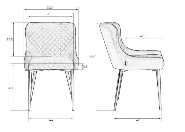 Стул обеденный DOBRIN RICHARD, черные матовые ножки, зелёный велюр (V108-64)