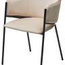 Стул ДИЛЛ, цвет H-06 Бежевый, велюр / черный каркас М-City