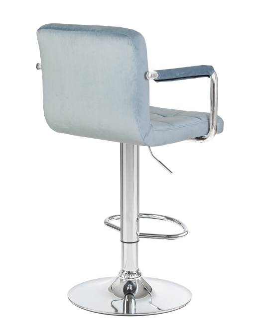 Набор 2 шт Стул барный DOBRIN KRUGER ARM, пудрово-голубой велюр (MJ9-74)