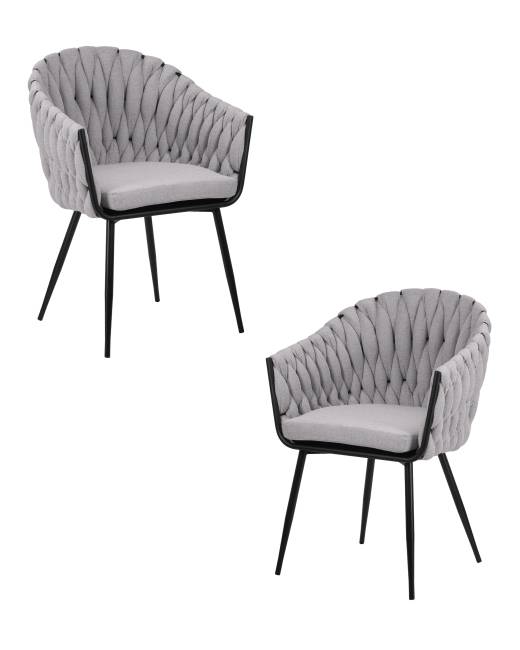 Набор 2 шт Стул обеденный DOBRIN MATILDA, серая ткань (LAR 275-17)