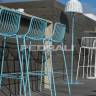 Стул металлический полубарный Nolita голубой 495х465х860 мм