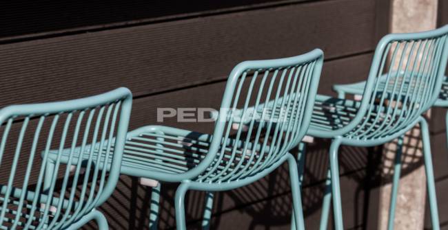 Стул металлический полубарный Nolita голубой 495х465х860 мм