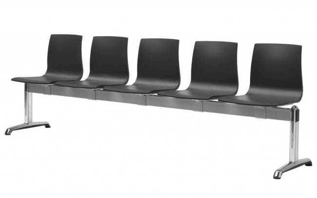 Система с пятью сиденьями Alice Bench антрацит 2520х520х820 мм