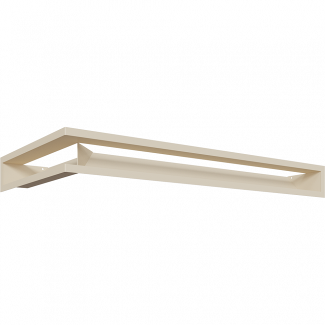 Решетка Kratki Люфт угловая 9/40/80 см правая бежевая