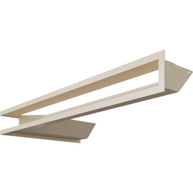 Решетка Kratki Люфт угловая 9/40/80 см правая бежевая