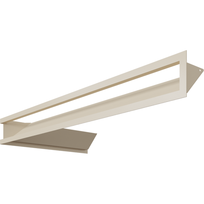 Решетка Kratki Люфт угловая 9/40/80 см правая бежевая