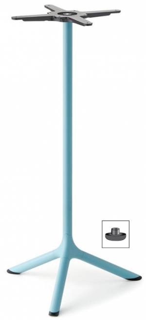 Подстолье металлическое барное Tripe голубой Ø610х1090 мм