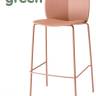 Стул пластиковый барный Mentha Go Green карамельный 490х520х1110 мм Стул пластиковый барный Mentha Go Green карамельный 490х520х1110 мм
