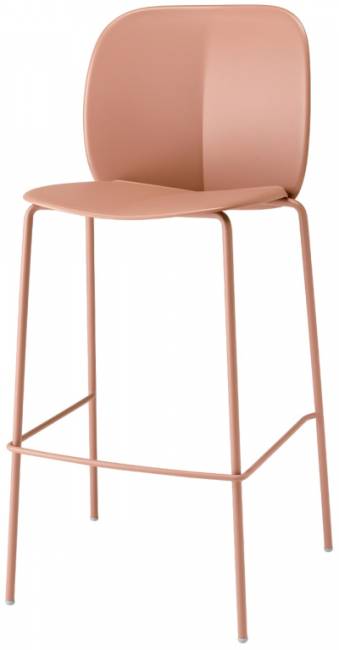 Стул пластиковый барный Mentha Go Green карамельный 490х520х1110 мм Стул пластиковый барный Mentha Go Green карамельный 490х520х1110 мм