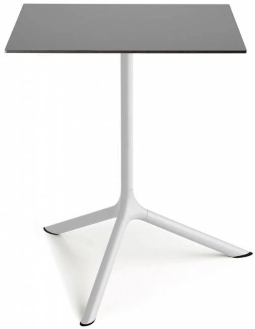Стол ламинированный обеденный Tripe Maxi белый, антрацит 700х700х740 мм