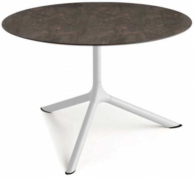 Столик ламинированный кофейный Tripe Maxi белый, кортен Ø800х510 мм Столик ламинированный кофейный Tripe Maxi белый, кортен Ø800х510 мм