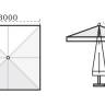 Зонт профессиональный Palladio Standard натуральный, слоновая кость 3000х3000 мм