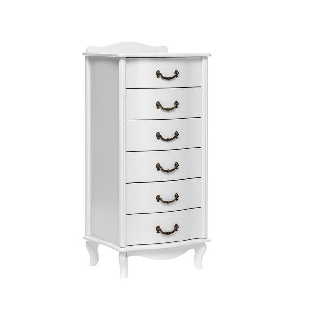 Комод Leset "Джульетта" узкий (6 ящ.) Молочный дуб