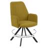 Стул DikLine 293 поворотный BL08 горчица, ножки черные