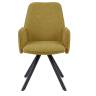 Стул DikLine 293 поворотный BL08 горчица, ножки черные