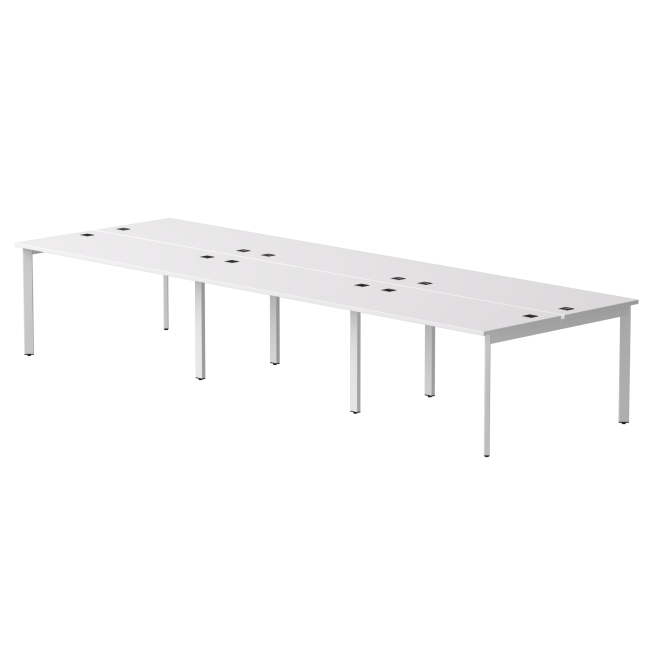 Бенч-система на 6 мест Everprof EVO на металлокаркасе 4740х670(1370)x755 опоры 45гр Белый/Белый Бенч-система на 6 мест Everprof EVO на металлокаркасе 4740х670(1370)x755 опоры 45гр Белый/Белый