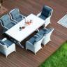 Набор мебели из ротанга: стол ВЕРОНА_200 + кресло БЕРГАМО 6 шт. (цвет серый) Набор мебели из ротанга: стол ВЕРОНА_200 + кресло БЕРГАМО 6 шт. (цвет серый)