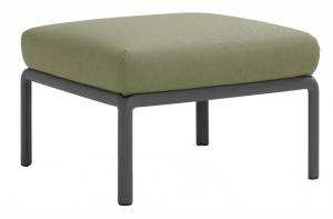 Пуф пластиковый с подушкой Komodo Pouf антрацит, джунгли 700х700х490 мм