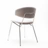 Дизайнерский стул FIT серый, основание хром Дизайнерский стул FIT серый, основание хром