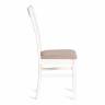 Стул - Гермес/ Hermes дерево гевея, 43х49х94см, Ivory white, ткань серая (TM-164) (Комплект из 2 шт.) Ivory white, ткань серая (TM-164) дерево гевея