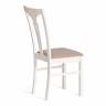 Стул - Гермес/ Hermes дерево гевея, 43х49х94см, Ivory white, ткань серая (TM-164) (Комплект из 2 шт.) Ivory white, ткань серая (TM-164) дерево гевея