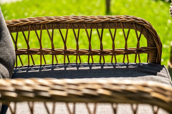 "Эспрессо - 150 C" обеденная группа плетеная, цвет соломенный