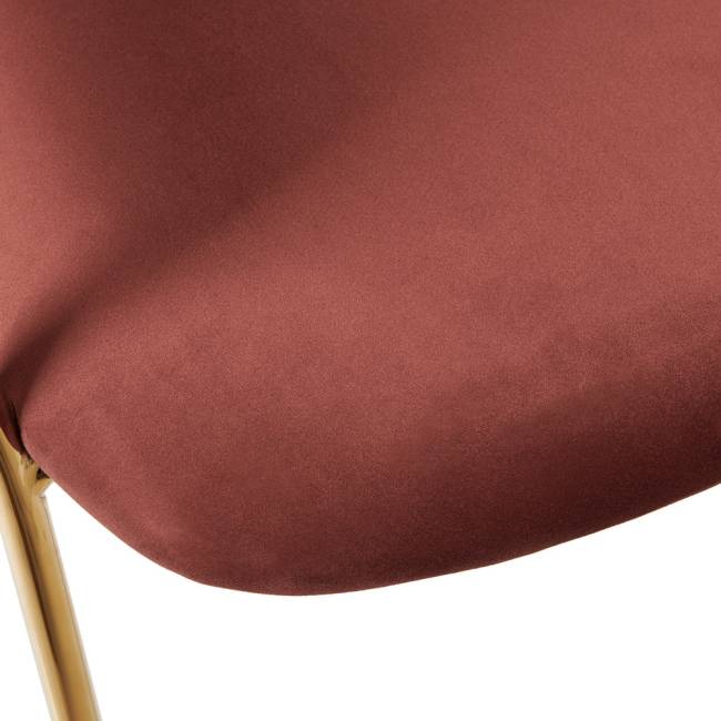 Стул полубарный Turin терракотовый, золотые ножки