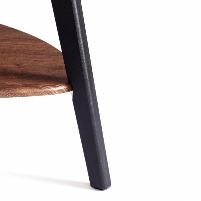 Журнальный стол FABIO мдф, 77х78х50 см, орех кантри/чёрный