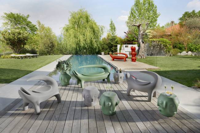 Кашпо пластиковое Threebu Totem Pot 3 Standard 450х450х1350 мм