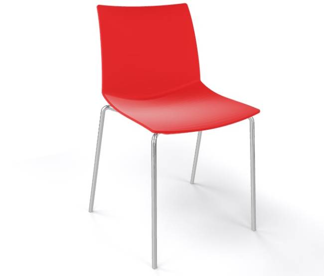 Стул пластиковый Kanvas NA красный 470х500х790 мм