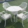 Белая садовая мебель Harold IV из литого алюминия